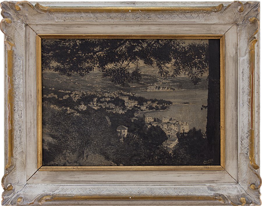 a firma cossu: Paesaggio con lago